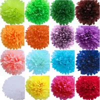28 Colors Tissue Paper Pom Poms Artificial Flowers Fashion DIY Party Decoration Flower Ball Wedding Festive Supplies Promotion 50pcs SK540