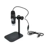 Mikroskop ve Aksesuarlar Toptan-50x ila 500x USB LED Dijital Elektronik Büyüteç Kamerası Siyah