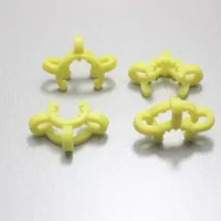 joint 14mm plastique Keck Clip avec Keck couleur jaune en plastique de laboratoire / Lab Pince clip pour verre adaptateur en verre Bong Nectar Collector 14mm
