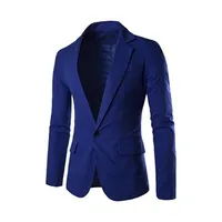 New men's casual Slim version of the formal dress lapel a button two pockets men's suit jacket jacket