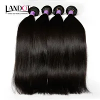 Peruvian Hair Silky Straight Human Hair Weave 4 Bundles Lot Unprocessed 8A Peruvian Straight Hair Extensions Natural Black Color Double Weft