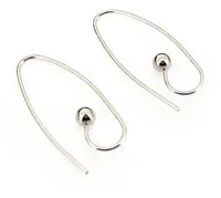 EarWires moda diy küpe pimleri bulguları Sevgililer günü Fransız kulak tel 925 ayar gümüş katı hoop küpe hooks 25mm 10 çift / grup CF019