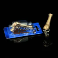 2016 new 510 drip tip bend skeleton skull drip tips metal drip trip for ecig vape rda rba VS glass acrylic skull mouthpieces
