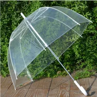 Grote heldere schattige bubble diepe koepel paraplu roddels meisje windweerstand