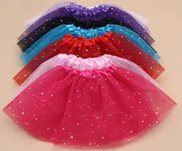 2015 nuevas muchachas del ballet del brillo Dancewear falda del tutú de las muchachas de las lentejuelas Tulle Tulu de las faldas de la princesa Dressup paillette faldas traje 12 unids / lote
