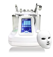 7 em 1 Hydra Dermaabrasão Dermoabrasão Dermabrasion 7 Cores LED Máscara Ultrasonic RF Bio Face Levantando Spray de Oxigênio de Martelo Frio para Limpeza Facial Profundamente