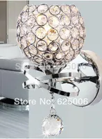 Nowoczesny styl ściany lampa nocna sypialnia lampa schodowa kryształ światła ścienne E14 LED pojedynczy złoty srebrny kolor pomieszczenia oświetlenie