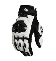 2015 modelos Francia Furygan AFS 6 10 guantes superiores guantes guantes de carreras de motocicleta de cuero con fibra de carbono negro / blanco tamaño M L XL
