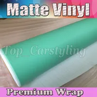 Matte Tiffany Blue Vinyl Car Wrap Film With Air release Matt Mint Vinyl For Vehicle Wrapping Stickers Foile 1.52x30m/Roll (5ftx98ft)