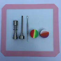 il più nuovo chiodo per bagliore bong in vetro accessorio per sigaretta elettronica + silicone dab mat + vasetti in silicone + strumento cera + bong in vetro