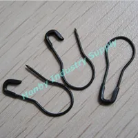2000 stks unieke perenvorm zwart hang tag veiligheid pin CoilligSlamp vorm veiligheidsspeld Goede vorm