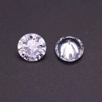 DIY Jewelry 8mm Lab Created Cubic Zirconia Stone With Hole White CZ For Pendant And Earrings 1000Pcs/Lot