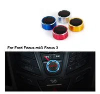 Botão de áudio da liga de alumínio do carro para Ford Focus Focus 3 Fiesta EcoSport Kuga Auto Acessórios