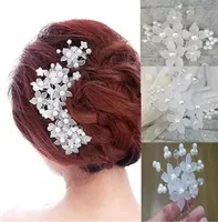 クリスタルティアラスヘアアクセサリービーズの花のヘッドピースビーズの結婚式のヘッドピースの花嫁のヘアアクセサリーヘッドピースHT03