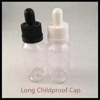 Botella del E-líquido del ANIMAL DOMÉSTICO del aceite esencial 30ml con el dropper agudo de cristal y el casquillo de seguridad a prueba de niños para Ejuice Ecig