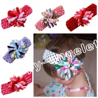 12pcs Children&#039;s waffle Crochet headband bows with 3.5 inch korker bow clip corker Hair clip hair barrettes girl korker hair bands PD011