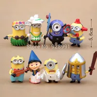 2015 Minionlar Bob Çizgi Film Minyatür Eylem Minion Figurines Çılgın Hırsız 2 Ucuz Anime PVC Şekil Seti Çocuk Oyuncak Rakamlar