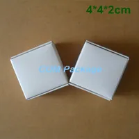 Small 4*4*2cm White Kraft Paper Box Wedding Favor Gift Packaging Box For Candy Jewelry Handmade Soap Baking Bakery Cake Cookie Chocolate Box