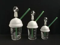 2015 Date Starbucks Tasse En Verre D'eau À Vapeur Bubbler Main En Verre Soufflé en verre bong pipes à eau avec 18.8mm 14.5mm 9mm dôme et ongles plates-formes pétrolières