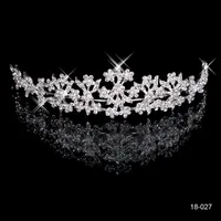 2015 New Cheap Under 5 Elegant Rhinestones Wedding Prom Party Tiaras Crowns 18K Bridal Jewelry Accessories Real Image Free Shipping 18027