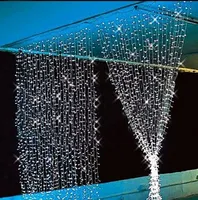 2015 Nowy 1000 LED 10 M X 3M LED Curtain Light Outdoor Wodoodporna Xmas Fairy Wedding Party Christmas String Lights110V-220V