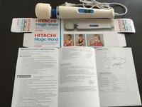 Geschwindigkeit Magic Wand Massager mit Hitachi Kopf, AV Vibrator Zauberstab HandHeld Massager Farben Box Freies Schiff