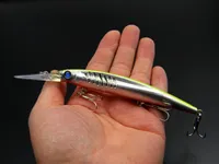 En iyi ABS Plastik Kalem Saldırı Tuzlu Su Crankbait Balıkçılık Lures 14.5 cm 13g Minnow Lazer Bas Baitfsh Yapay Japonya Sert Yem