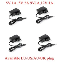 Edison2011 9V1A 5V1A 12V1A 5.5*2.1MM 5.5*2.5MM Power Supply EU Plug   US Plug AC 100V-240V Converter Adapter Free shipping