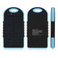 Wholesale 5000mah 2 Port USB Port Solar Power Bank Batterie de sauvegarde externe avec boîte de vente au détail pour iPhone iPad Samsung Mobile Téléphone mobile