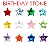 (120 PCS, 240 PCS, 480 PCS) / lote 12 cores estrelas de cristal de aniversário pedras encantos flutuantes para magnético vidro de vida medalhão pingente