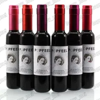Fabbrica diretta Dhl Trasporto libero Nuovo trucco Lip Popfeel Bottiglia di rossetto vino rosso Lip Gloss impermeabile! 6 colori = 1 scatola
