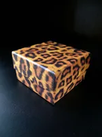 [Semplice Sette] amanti anello Box / stampa del leopardo Pedant Box / Pacchetto collana di modo / collana speciale Case / Trend braccialetto Imballaggio con il nastro