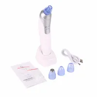 4 Replace Heads Electric Rechargeable Nose Pore Cleaner Cleanser Deep Cleansing Facial Vacuum Blackhead Remover Device