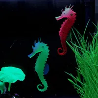 Artificial Aquarium Sea Horse Hippocampus Ornament Fish Tank Jellyfish Pet Decor #R21