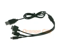 3 in1 USB Power Charger Ladekabel Kabel für NDSL NDSI PSV1000 Ladekabel