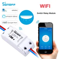 Sonoff Wifi Smart Interrupteur Sans Fil Télécommande Automation Module De Relais Universel Bricolage Smart Home Domotica Dispositif 10A 220V AC 90-250V