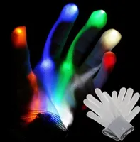 Sıcak Kulübü Parti Dans Cadılar Bayramı Yanıp Sönen LED Eldiven Parmak Işık Up Glow eldiven Fantezi Elbise Işık Gösterisi Noel şenlikli performans sahne