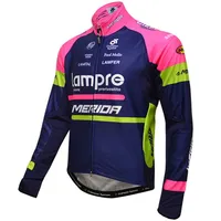 WINTER FLEECE THERMAL ONLY CYCLING JACKETS CLOTHING LONG JERSEY ROPA CICLISMO 2016 LAMPRE MERIDA PRO TEAM BLUE L03 SIZE:XS-4XL