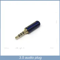 4 polos 3.5 mm para auriculares Jack Jack macho 3.5 mm conector de audio chapado en oro para adaptador de cable de 4 mm envío gratis