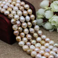 Barocke Perlenkette Sweater Chain Natural Mischfarbe Perlenkette 18inch