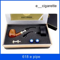 Pipe 618 E-pipe e cigarro Cig ego Starter Kit cigarro eletrônico Set Luxuoso fumando tubo estilo fumar 2.5ML Clearomizer caixa de presente