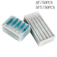 4F + 5FT Tätowierungs-Nadeln mit den Tätowierungs-Gefäßen mischten sterile Tätowierungs-Nadeln und Wegwerfspitzen jede Größe 50pcs für freies Verschiffen