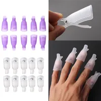10 PZ Plastica Nail Art Soak Off Cap Clip UV Gel Polish Remover Wrap Strumento Fluido per la Rimozione di Vernice Nail Cleaner Remover