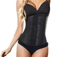 Wholesale-Hot Sale New 100% Latex Corset Sexy Women Shapewear Bodysuit With 3 Lines Buckles Style Waist Training Corset for Bodybuilding
