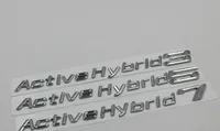 5 stks / partij Originele actieve hybride 3/5/7 afzonderlijke dunne metalen zinklegering auto styling Refiting Embleem Badge 3D Sticker Tail Mark voor BMW
