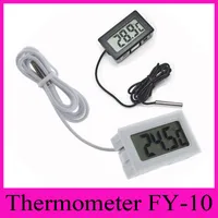 FY -10 digitale thermometer ingebed Profedinal Mini LCD Temperatuursensor Koelkast Vriesterthermometer -50 tot 110c Controller Zwart / Wit
