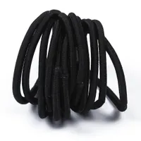 12pcs Donne Elastic Hair Tie Band Ring Ring Ponytail Holder Nylon Black C00008 Smad