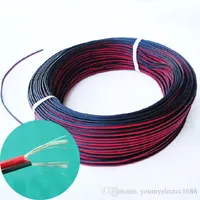 2pin LED extensión cable cable rojo negro 12v 24v tira de LED 3528 5050 5630 5730 extender 2 pin DC Cable electrónico
