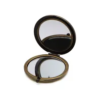 Miroir Compact Vide DIY METAL Poche Cosmétique Portable Mirror 70mm / 2.75inch Couleur de bronze # 18410-3 Livraison Gratuite