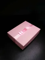 [Simple Seven]Lovers Ring Box/Solid Pink Pedant Box/ Fashion Necklace Package/ Special Jewelry Case/Trend Earring Box with Ribbon (Big)